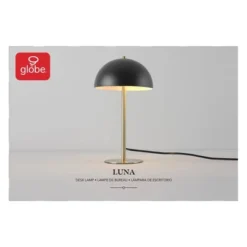 15" Luna Desk Lamp With Brass Accents Matte Black - Globe Electric -Adesso Shop GUEST e44bbe9b 9657 44b4 a456 48ec6c541301