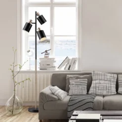 Globe Electric 67" Fiona 3-Light Matte Black Track Tree Lamp With Matte Brass Accents - Novogratz X Globe -Adesso Shop GUEST e4b119fd 70a6 454d ad8b 6d2fefa31c1b