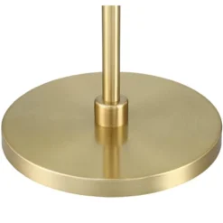 360 Lighting Modern Art Deco Arc Floor Lamp 64" Tall Warm Gold Metal White Fabric Drum Shade For Living Room Reading Family Bedroom Office House Home -Adesso Shop GUEST e4dc7201 efe8 4a6e a29d 840f35bc8cb3