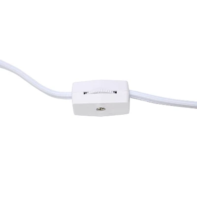 20.4" Traditional Ceramic Purled Texture Bedside Table Desk Lamp With White Fabric Drum Shade Gray - Simple Designs 3 20.4" Traditional Ceramic Purled Texture Bedside Table Desk Lamp With White Fabric Drum Shade Gray - Simple Designs - Image 3