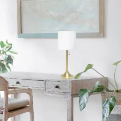 Tapered Desk Lamp With Fabric Drum Shade White - Simple Designs 10 Tapered Desk Lamp With Fabric Drum Shade White - Simple Designs -Adesso Shop GUEST e6dd4bee 8580 41f3 825b 9c9e9c0e392b