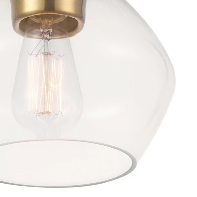 Harrow 1-Light Semi-Flush Mount Ceiling Lighting With Clear Glass Shade - Globe Electric 3 Harrow 1-Light Semi-Flush Mount Ceiling Lighting With Clear Glass Shade - Globe Electric - Image 3