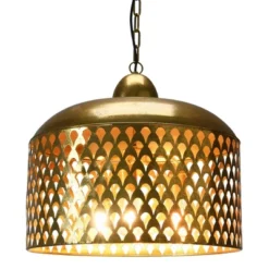 20.25" X 18.5" Metal Pendant Lamp Gold Finish - Storied Home -Adesso Shop GUEST e7724abd e363 4943 9bf0 e7d954b4055f
