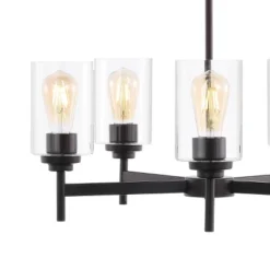 24" LED 5-Light Orpheus Industrial Iron Cylinder Chandelier Oil Rubbed Bronze/Clear - JONATHAN Y 7 24" LED 5-Light Orpheus Industrial Iron Cylinder Chandelier Oil Rubbed Bronze/Clear - JONATHAN Y -Adesso Shop GUEST e7876c58 bc4f 4dda 99b1 69f5a1aef77a