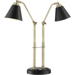 Possini Euro Design Sentry Modern Mid Century Desk Lamp 23" High Black Brass With USB Charging Port LED Adjustable Cone Shade For Bedroom Living Room 13 Possini Euro Design Sentry Modern Mid Century Desk Lamp 23" High Black Brass With USB Charging Port LED Adjustable Cone Shade For Bedroom Living Room -Adesso Shop GUEST e91d5c36 9c3b 4fda 8e73 e5a8e478b0f2