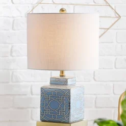 22" Ceramic/Metal Catherine Ginger Jar Table Lamp (Includes LED Light Bulb) Blue - JONATHAN Y -Adesso Shop GUEST e9850285 a174 4e7b bf39 05995862bad6