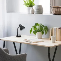 14.25" Traditional Fundamental Metal Desk Task Lamp And Bowl Shaped Shade With Flexi Gooseneck Black - Creekwood Home 17 14.25" Traditional Fundamental Metal Desk Task Lamp And Bowl Shaped Shade With Flexi Gooseneck Black - Creekwood Home -Adesso Shop GUEST e9dd6fa6 80a4 4696 bd00 ad284296e1d0