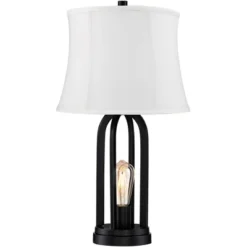 360 Lighting Marcel Industrial Table Lamps 24 1/4" High Set Of 2 Black With USB Charging Port And Nightlight LED Cream Shade For Bedroom Bedside Desk 12 360 Lighting Marcel Industrial Table Lamps 24 1/4" High Set Of 2 Black With USB Charging Port And Nightlight LED Cream Shade For Bedroom Bedside Desk -Adesso Shop GUEST ea3a164c fa0b 40e2 a3ea 4302b9441968