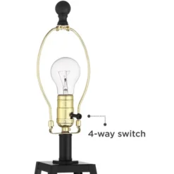 Franklin Iron Works Kacey Industrial Table Lamps 25 1/4" High Set Of 2 Dark Metal With USB LED Nightlight Oatmeal Shade For Bedroom Living Room Desk 14 Franklin Iron Works Kacey Industrial Table Lamps 25 1/4" High Set Of 2 Dark Metal With USB LED Nightlight Oatmeal Shade For Bedroom Living Room Desk -Adesso Shop GUEST eb6ce76c c17e 4ac4 aae9 2132cc9c9a68