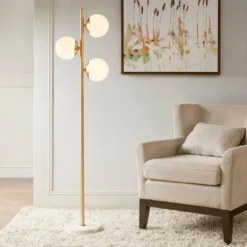 Holloway Floor Lamp White/Gold -Adesso Shop GUEST ed165dfd 384b 4295 a765 9b240e130cac