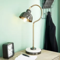 22" Metal Desk Lamp With Spotlight Shade Black - Olivia & May -Adesso Shop GUEST ed61ae86 d5a3 475e 8ecd 171fddd48878