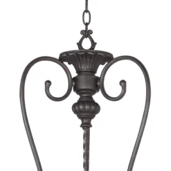 Franklin Iron Works French Scroll Rubbed Bronze Chandelier 27 1/2" Wide Rustic 12-Light Fixture For Dining Room House Kitchen Island Entryway Bedroom -Adesso Shop GUEST ed7f4c64 74e2 4124 a97f 185eb94fcb97
