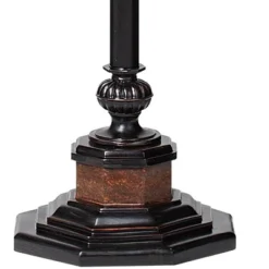 Kathy Ireland Sonnett Vintage Rustic Torchiere Floor Lamp 72" Tall Bronze Faux Marble Alabaster Glass Shade For Living Room Bedroom Office House Home -Adesso Shop GUEST ef3f2611 86ef 41b7 8bde ade0f0503318