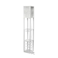 Etagere Storage Shelf Floor Lamp With Linen Shade White - Simple Designs 19 Etagere Storage Shelf Floor Lamp With Linen Shade White - Simple Designs -Adesso Shop GUEST eff8aa2d 34b7 495a 83f0 a9766ec38f19