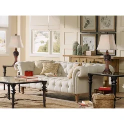 Regency Hill Exeter Traditional Table Lamps 30" Tall Set Of 2 Bronze Wood Carved Leaf Cream Rectangular Bell Shade For Bedroom Living Room Bedside -Adesso Shop GUEST f15328a7 a09e 4397 ad1e 61cc6762bfa5