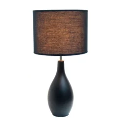 18.11" Traditional Standard Ceramic Dewdrop Table Desk Lamp With Matching Fabric Shade Black - Creekwood Home 12 18.11" Traditional Standard Ceramic Dewdrop Table Desk Lamp With Matching Fabric Shade Black - Creekwood Home -Adesso Shop GUEST f1934d66 0385 4a70 abe3 85f53ecea216
