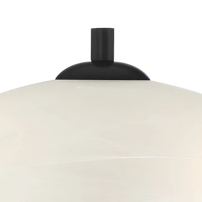 360 Lighting Heather Modern Accent Table Lamps Set Of 2 With Square Risers 22 1/2" High Iron USB And AC Power Outlet In Base Off White Glass For Desk 1 360 Lighting Heather Modern Accent Table Lamps Set Of 2 With Square Risers 22 1/2" High Iron USB And AC Power Outlet In Base Off White Glass For Desk