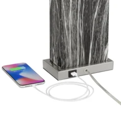 360 Lighting Connie Modern Table Lamps Set Of 2 25" High Black Faux Marble With USB Charging Ports White Rectangular Shade For Living Room House Desk 10 360 Lighting Connie Modern Table Lamps Set Of 2 25" High Black Faux Marble With USB Charging Ports White Rectangular Shade For Living Room House Desk -Adesso Shop GUEST f2109386 d3b3 46c3 91ac 031ddcc0ab21