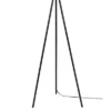 61.25" Metal Tripod Floor Lamp With Linen Shade Black/White - Cresswell Lighting