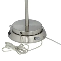 360 Lighting Reiner Modern Accent Table Lamp 23" High Blue Green Glass Nickel With USB And AC Power Outlet In Base Off White Drum Shade For Home Desk -Adesso Shop GUEST f485576e a842 4878 9a51 a5ea7ce04759 1