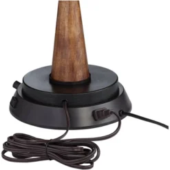 360 Lighting Helene Country Cottage Table Lamp 26" High Cream White Ceramic With Dimmable USB Workstation Base Tan Drum Linen For Living Room Desk -Adesso Shop GUEST f49da493 c12c 4227 816d 65c58a165cb1