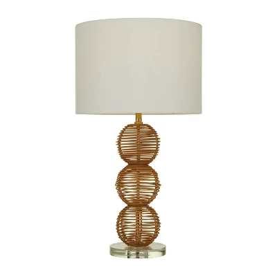Bohemian Wicker Table Lamp Brown - Olivia & May 1 Bohemian Wicker Table Lamp Brown - Olivia & May
