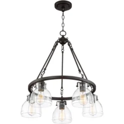 Possini Euro Design Bellis Bronze Wagon Wheel Pendant Chandelier 25" Wide Modern Clear Glass 5-Light Fixture For Dining Room House Kitchen Island Home 13 Possini Euro Design Bellis Bronze Wagon Wheel Pendant Chandelier 25" Wide Modern Clear Glass 5-Light Fixture For Dining Room House Kitchen Island Home -Adesso Shop GUEST f57f1f0b 5fd6 4d76 8765 b8e25ce9ca30