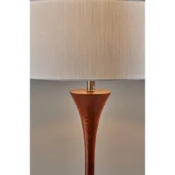 Rebecca Floor Lamp Walnut Rubberwood With Antique Brass Accent - Adesso -Adesso Shop GUEST f5db2219 deb0 4d42 a42a 5958c183ae59