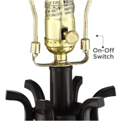 Regency Hill Hadley Modern Table Lamps Set Of 2 26" High Bronze With AC Power Outlet Light Brown Drum Shade For Bedroom Living Room Bedside House Desk -Adesso Shop GUEST f70cb5e9 7b2a 4f3c b10d 955d6b1bd613