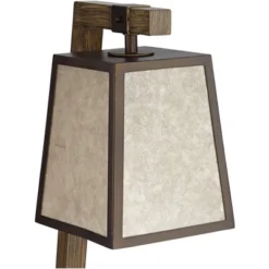 Franklin Iron Works Tribeca Rustic Farmhouse Table Lamp 25" High Metal With USB Charging Port Light Mica Drum Shade For Bedroom Living Room Bedside -Adesso Shop GUEST f814a81b 19cb 4eba 85cd 6bf7489849a7