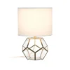 Glass And Brass Sphere Table Lamp - Elegant Designs