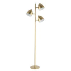 66.5" 3-Light Billy Modern Contemporary Iron LED Floor Lamp Brass Gold (Includes LED Light Bulb) - JONATHAN Y -Adesso Shop GUEST f890c1f0 ab43 4f78 8174 7b309d6f1b73