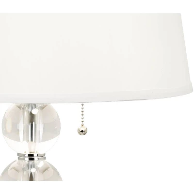 Vienna Full Spectrum Modern Table Lamp 26 1/2" High With USB Dimmer Stacked Crystal Spheres White Drum Shade For Bedroom Living Room Desk Bedside 4 Vienna Full Spectrum Modern Table Lamp 26 1/2" High With USB Dimmer Stacked Crystal Spheres White Drum Shade For Bedroom Living Room Desk Bedside - Image 4
