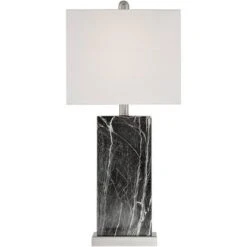360 Lighting Connie Modern Table Lamps Set Of 2 With White Marble Riser 25" High Black Faux Marble USB Charging Port White Rectangular Shade For Desk 9 360 Lighting Connie Modern Table Lamps Set Of 2 With White Marble Riser 25" High Black Faux Marble USB Charging Port White Rectangular Shade For Desk -Adesso Shop GUEST f8f54766 e697 4cb5 8e7c b9b55bfc3312 1