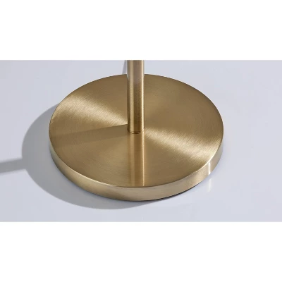 Glass Delilah Floor Lamp Antique Brass/Blue - Adesso 6 Glass Delilah Floor Lamp Antique Brass/Blue - Adesso - Image 6