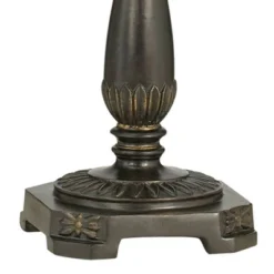 Regency Hill Traditional Accent Table Lamp Swing Arm 22.5" High Bronze Metal Faux Leather Bell Leather Shade For Living Room Family Bedroom -Adesso Shop GUEST f918ff74 4d3e 46c2 919f 965d72c4a2fb 1
