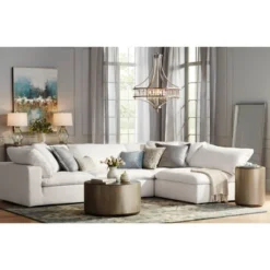 Vienna Full Spectrum Soft Silver Chandelier 24" Wide Crystal Glass 4-Light Fixture For Dining Room House Kitchen Bedroom -Adesso Shop GUEST f9220239 bc37 4ff7 8d74 b2b639aa652b