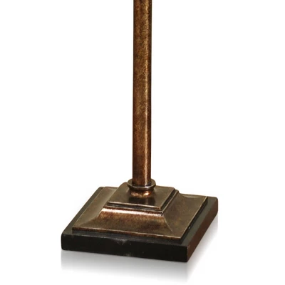 Rectangle Cut Corner Bell Softback Shade Floor Lamp Aged Bronze - StyleCraft 3 Rectangle Cut Corner Bell Softback Shade Floor Lamp Aged Bronze - StyleCraft - Image 3