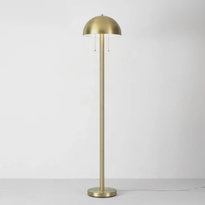 60" Novogratz X Globe Haydel 2-Light Matte Brass Floor Lamp - Globe Electric 7 60" Novogratz X Globe Haydel 2-Light Matte Brass Floor Lamp - Globe Electric - Image 7