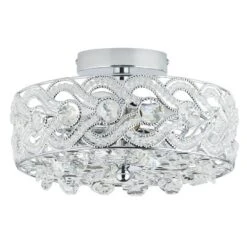 11.5" Olivia Semi-Flush Mount Pendant Metallic Silver - River Of Goods -Adesso Shop GUEST f9865f03 7b48 44c2 b257 0a28512a8174