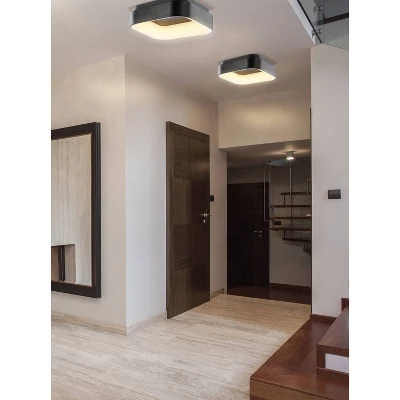 17.75" Metal Rafael Flush Mount (Includes Energy Efficient Light Bulb) Black - JONATHAN Y 4 17.75" Metal Rafael Flush Mount (Includes Energy Efficient Light Bulb) Black - JONATHAN Y - Image 4