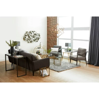 Modern Metal Chandelier With Link Style Chain Gold - Olivia & May 3 Modern Metal Chandelier With Link Style Chain Gold - Olivia & May - Image 3