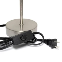 10.5" Petite Metal Stick Bedside Table Desk Lamp In Sand Nickel With Fabric Shade Red - Creekwood Home 7 10.5" Petite Metal Stick Bedside Table Desk Lamp In Sand Nickel With Fabric Shade Red - Creekwood Home -Adesso Shop GUEST fa632b6e 8993 4f61 86d0 4481ed11105d 1