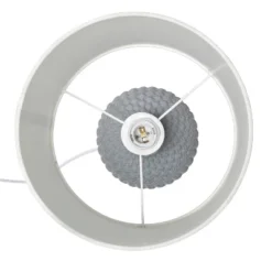 20.4" Traditional Ceramic Purled Texture Bedside Table Desk Lamp With White Fabric Drum Shade Gray - Simple Designs 11 20.4" Traditional Ceramic Purled Texture Bedside Table Desk Lamp With White Fabric Drum Shade Gray - Simple Designs -Adesso Shop GUEST faf63244 2061 4eae b2d2 0b5637edf1f8