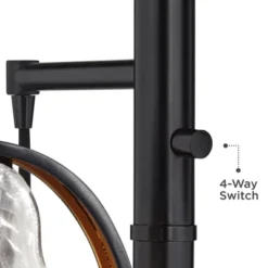 Uttermost Modern Industrial Floor Lamp 73 1/2" Tall Matte Black 3-Light Marbleized Glass Drop Shade For Living Room Reading Family Bedroom Office Home 10 Uttermost Modern Industrial Floor Lamp 73 1/2" Tall Matte Black 3-Light Marbleized Glass Drop Shade For Living Room Reading Family Bedroom Office Home -Adesso Shop GUEST fbb6c37a fbc4 4d01 872a 385c641bf564