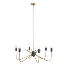 Alexis 6-Light Two-Tone Chandelier Antique Brass/Black - Hampton Hill 7 Alexis 6-Light Two-Tone Chandelier Antique Brass/Black - Hampton Hill -Adesso Shop GUEST fceb0cfc 2964 4475 8b6a ac7181b914e7