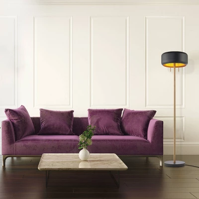 Globe Electric 2 Light Metallic Dark Gray Floor Lamp - Novogratz X Globe 4 Globe Electric 2 Light Metallic Dark Gray Floor Lamp - Novogratz X Globe - Image 4