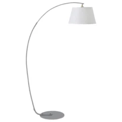HOMCOM Arched Floor Lamp, Modern Standing Lamp With Foot Switch & Metal Base, Corner Reading Lamps Tall Pole Light For Office Bedroom Living Room -Adesso Shop GUEST fda09ec3 92c8 4c12 9e7c 2da358fbce86