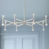 Possini Euro Design Marya Brushed Nickel Chandelier 37 3/4" Wide Modern 16-Light Fixture For Dining Room House Foyer Kitchen Island Entryway Bedroom