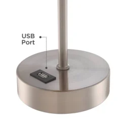 360 Lighting Justin Modern Accent Table Lamps 18" High Set Of 2 Silver With USB Charging Port And Table Top Dimmers White Shade For Bedroom Home Desk 10 360 Lighting Justin Modern Accent Table Lamps 18" High Set Of 2 Silver With USB Charging Port And Table Top Dimmers White Shade For Bedroom Home Desk -Adesso Shop GUEST fe0db206 3a37 4568 9ba6 c4ffb5b99bcc